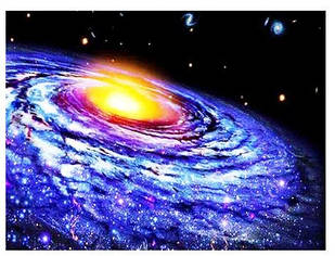 Алмазна вишивка галактика, повна викладка, квадратні стрази  Huacan