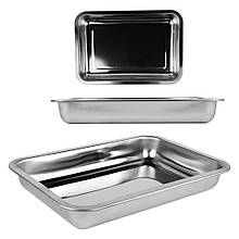 Деко з нержавіючої сталі 31,5см*21,5см висота 4см №1