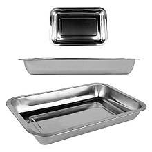 Деко з нержавіючої сталі 31см*21см висота 4см №3