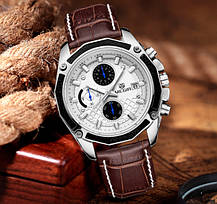 Чоловічі наручні годинники кварцові Megir Chronometr, фото 5