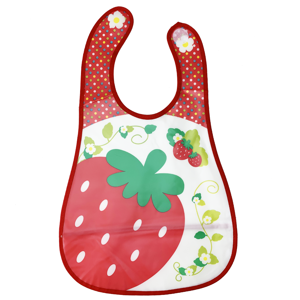 Слинявчик клейонковий на липучці Полунички