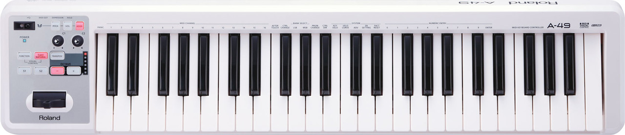 MIDI-клавиатура ROLAND A-49 WH - фото 3 - id-p1295379645