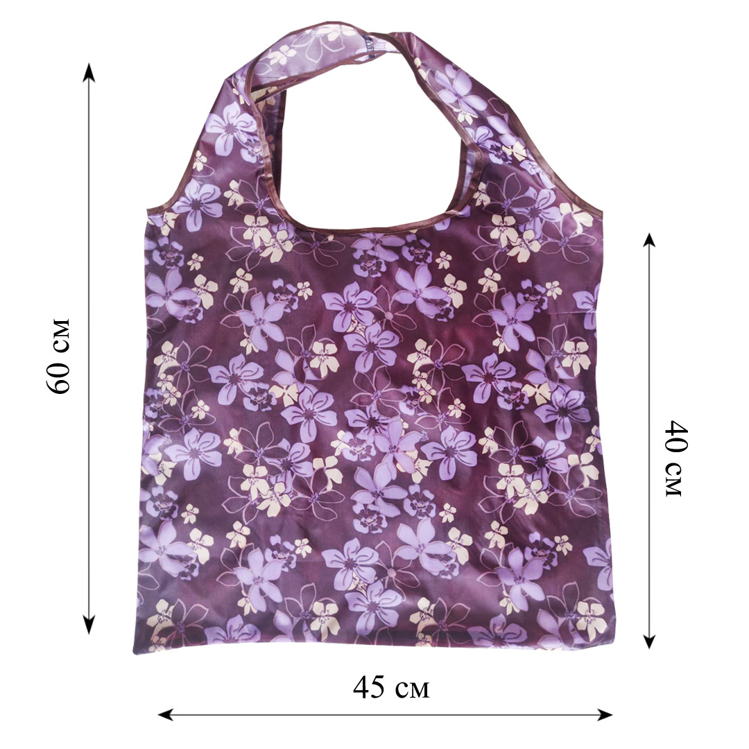 Компактна сумка-шопер із плащової тканини принт 0502