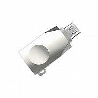 Переходник Hoco USB 3.0 to micro USB OTG адаптер Silver (UA10)