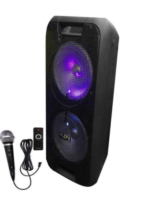 Колонка-валіза ZPX з мікрофоном (USB/Bluetooth/FM/LED/TWS) 150W, фото 1
