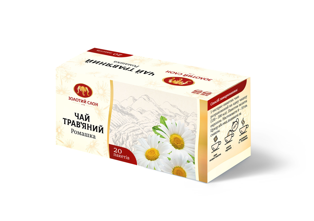 Чай Золотий Слон трав. Ромашка ф/п 20*1г б/я