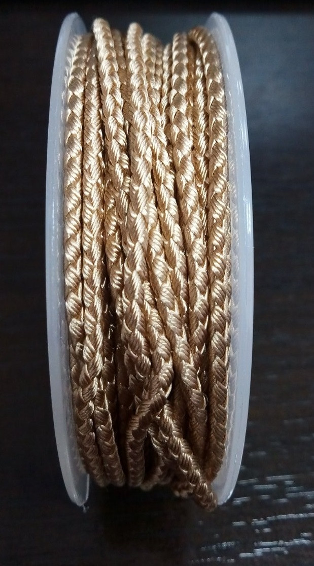 Шовк круглий Vento 2,5 мм бежевий, фото 1