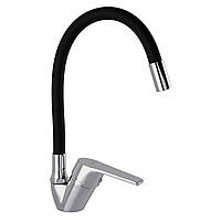 Змішувач для кухні DOMINO BLITZ DBC-203SLR-Black гнучкий чорний