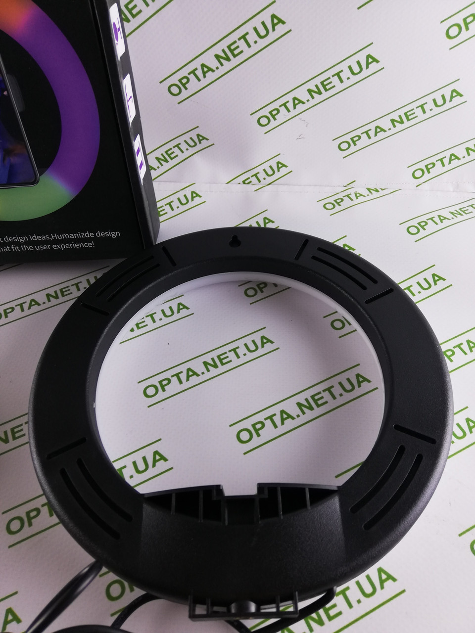Якісна Кругова різнокольорова LED лампа RGB MJ20, фото 1