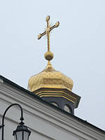 Києво-Печерська Лавра, хрест та купол виготовлені за кресленнями замовника