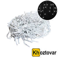 Новогодняя гирлянда-бахрома Xmas | Прозрачный провод | 120 ламп | 3,5х0,45 м