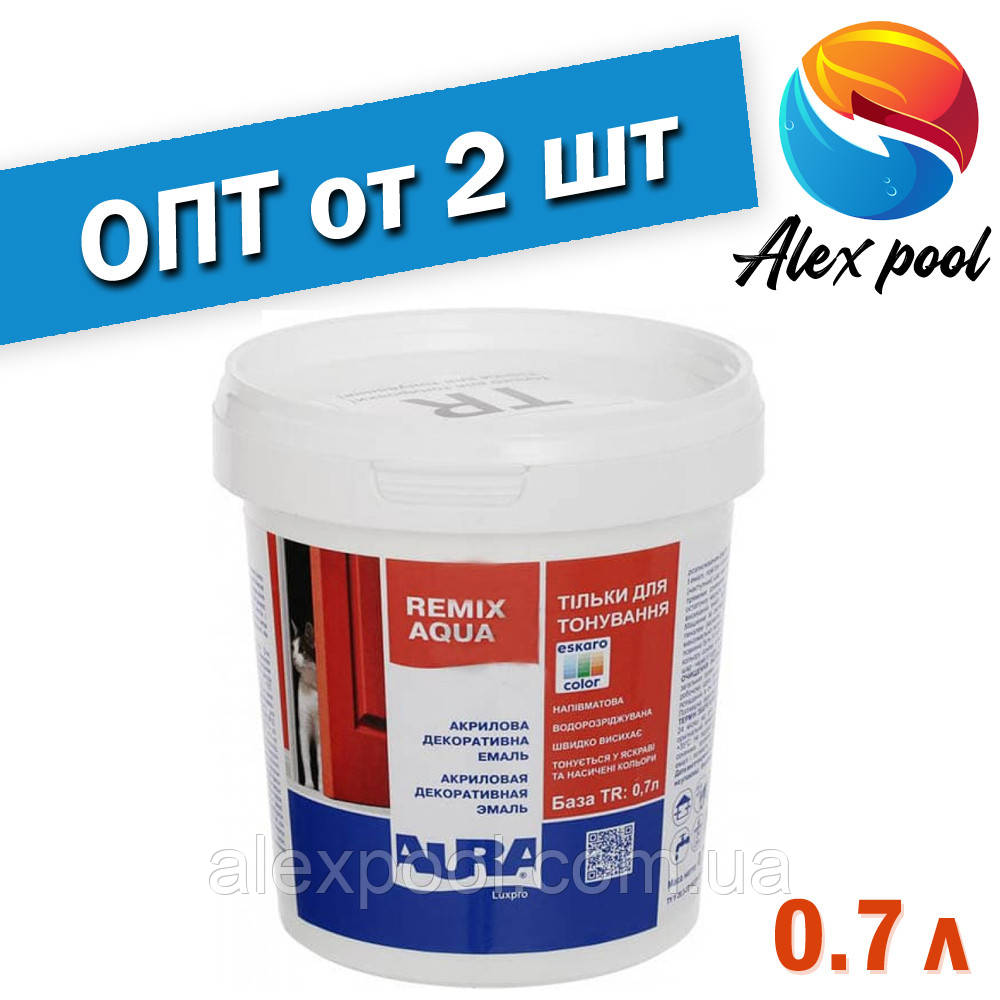 Aura Luxpro Remix Aqua TR Безбарвна 0,7 л Емаль універсальна водоразбавимая напівматова акрилова