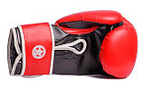 Боксерські рукавички PowerPlay 3021-1 Poland червоно-чорні 12 унцій, фото 5