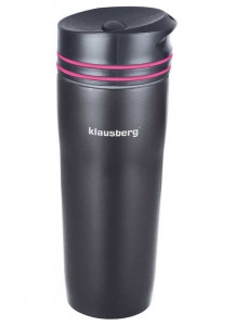 Термокружка Klausberg KB-7149 380мл Чорно-Розова