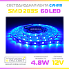 Світлодіодна стрічка MTK-300B3528-12 12В 60 LED/m SMD2835 IP20 (для підсвітки) 4,8 Вт/м кольорова синя, фото 2