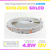 Світлодіодна стрічка MTK-300B3528-12 12В 60 LED/m SMD2835 IP20 (для підсвітки) 4,8 Вт/м кольорова синя, фото 3