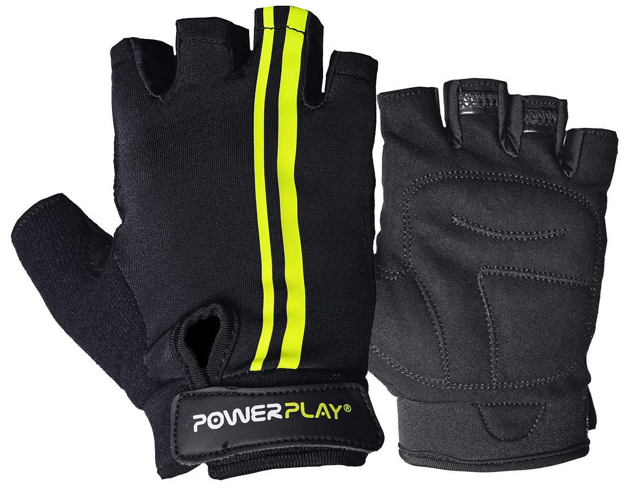 Велорукавички PowerPlay 5031 G Чорно-Жовті L