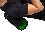 Масажний ролик (роллер) PowerPlay 4025 Massage Roller Чорно-зелений (33x15см.), фото 11