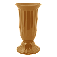 Ваза пласт. Флора 29см золото