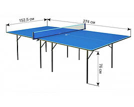 Тенісний стіл GSI Sport Hobby Light Blue (Gk-1) для закритих приміщень, фото 4