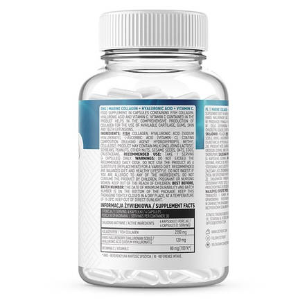 Marine Collagen з гіалуронової кислотою Ostrovit 90 таб Польща, фото 2