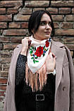 Українська жіноча хустина з вишивкою, фото 2