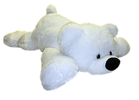 Мягкая игрушка лежачий медведь Умка 85 см белый