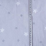 Фланель (байка) з візерунчастими зірочками на світло-сірому, ш. 240 см, фото 3