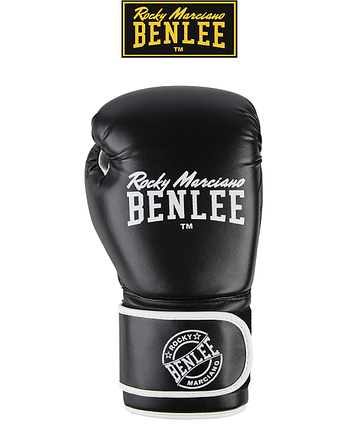 Боксерські рукавички тренувальні Benlee QUINCY 10oz, PU, чорні, фото 1