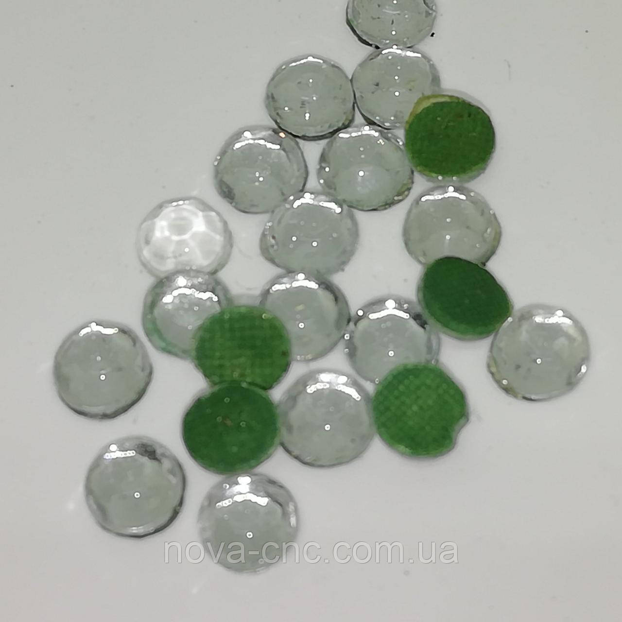 Стрази Термоклейові, Круглі, Грановані, Плоскі ззаду, Колір: прозорий, Розмір: 5 мм., 500 штук