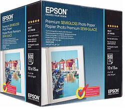 Фотопапір Epson Premium напівглянцевий 251г/м кв, 10x15, 500 аркушів