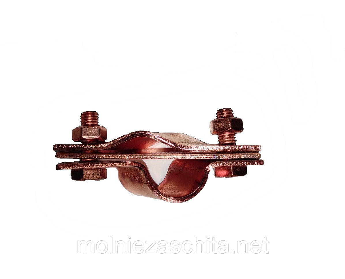 Зажим заземлення діагональний обмідненний Ф20, фото 1