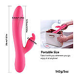 Подвійний фаллоімітатор вібратор для жінок Кролик вібратор для клітора Великий жіночий вібратор ділдо фалос, фото 5