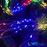 Світлодіодна гірлянда Кінський хвіст 2м різнобарвна 340LED (17 ниток по 20LED) з контролером, фото 4