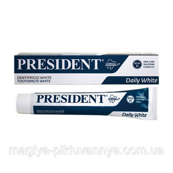 Паста зубна PresiDENT White Toothpaste 75 мл, арт.700818