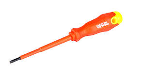 Викрутка діелектрична плоска SL4*100 1000В MASTER TOOL 47-0410