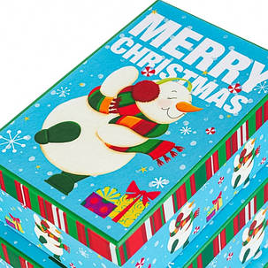 Набір з 3 коробок "Новорічний сніговик" 28*20*11 (8210-003), фото 2