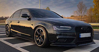 Спліттер Audi A4 B8 (11-16) елерон тюнінг обвіс (v2)