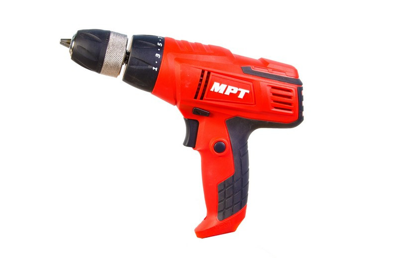 Дриль - шуруповерт 10 мм, 300 Вт, 750 об/хв, метал. самозажимних патрон, LED підсвічування MPT MED3006, фото 1