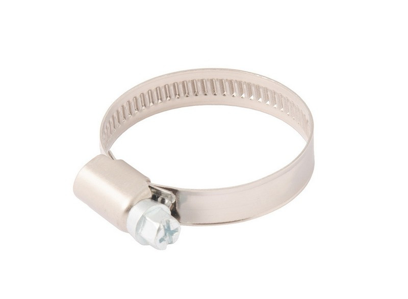 Хомут черв'ячний нерж German type 9,0 мм Ø 25-40 мм, 25 шт MASTER TOOL 20-1941, фото 1