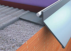 Карниз капельник відведення води для відкритого балкона або тераси профіль алюмінієвий 2,5 метра під плитку колір графітовий