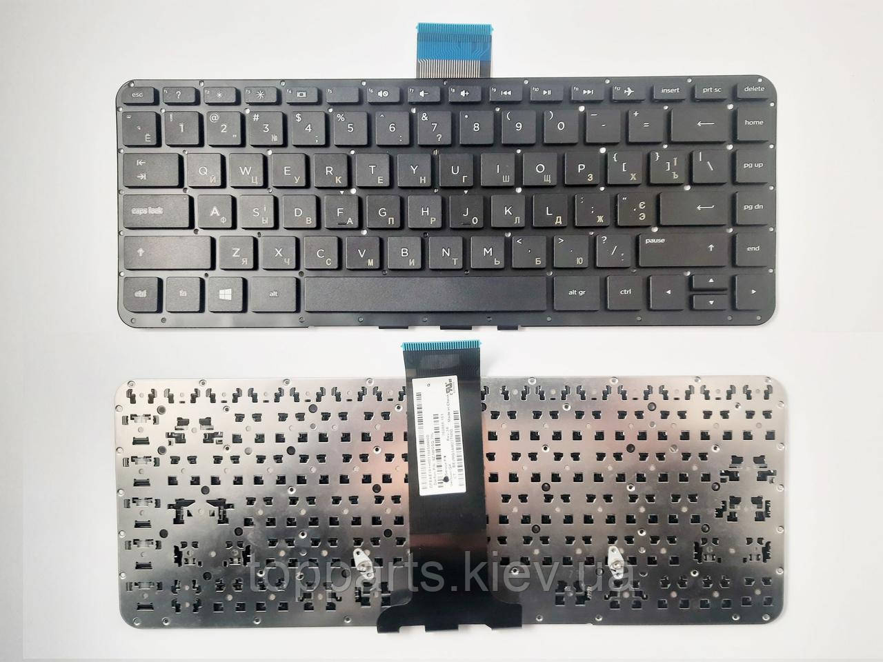 Клавіатура для ноутбуків HP Pavilion X360 13-A чорна без рамки RU/US