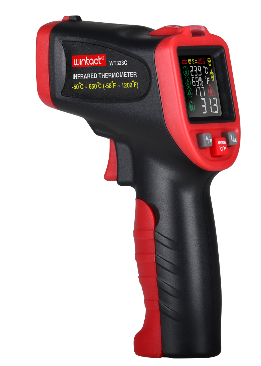 Пірометр (термогігрометр, термопара) -50-650°C WINTACT WT323C