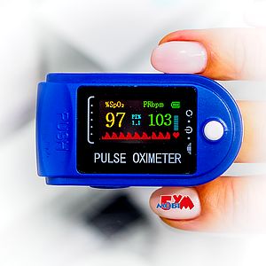 Пульсоксиметр Pulse Oximeter Fingertip 50D OLED White / Blue (PO50D)