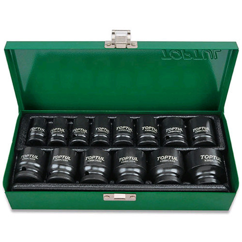 Набір головок дюймових ударних TOPTUL 1/2" 3/8...1-1/4 14ед. GEAD1401, фото 1