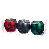 Набір скляних новорічних свічників "Merry Christmas" 7*7,5 см, фото 3