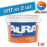 Aura Aqua Lack 20 1 кг - Интерьерный акриловый водоразбавимый лак, после высыхания бесцветный