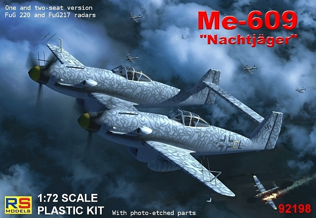 Пластикова модель 1/72 RS models 92198 Німецький літак Messerschmitt Me-609 Nachtjäger, фото 1