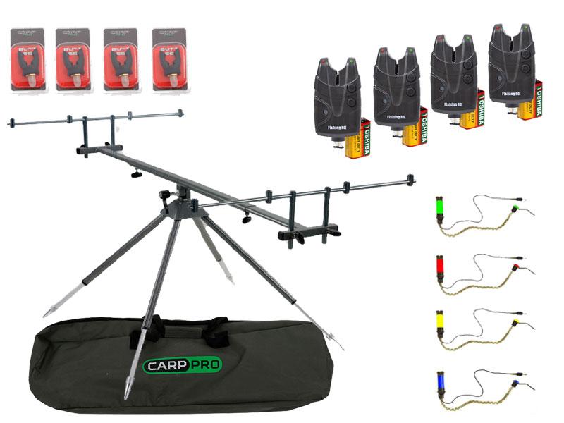 Род-под набір Carp Pro Neo на 4 вудлища + 4 сигналізатори + 4 свінгери + подарунки, фото 1