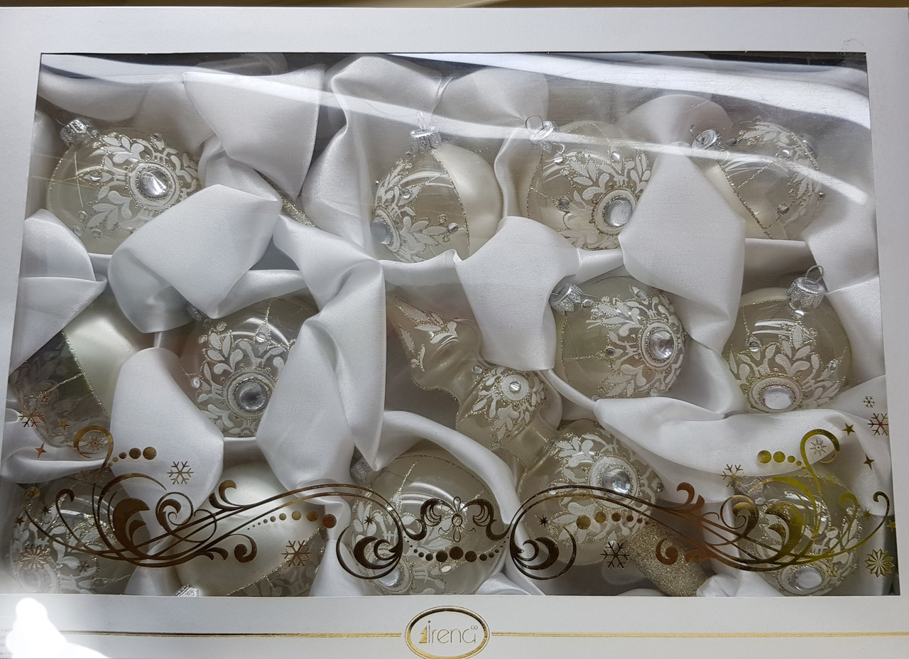 Набір різдвяних іграшок + верхівка Irena